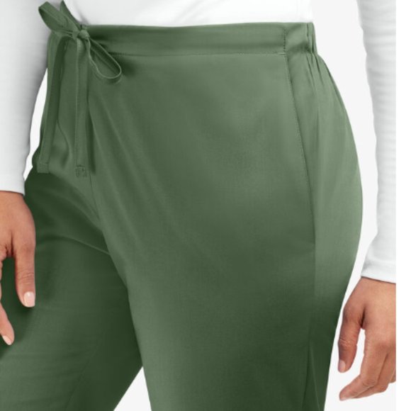 CHEROKEE WORKWEAR MEDICAL SCRUB PANTS Womens Size XS Style 4101 Drawstring Olive - Picture 4 of 10